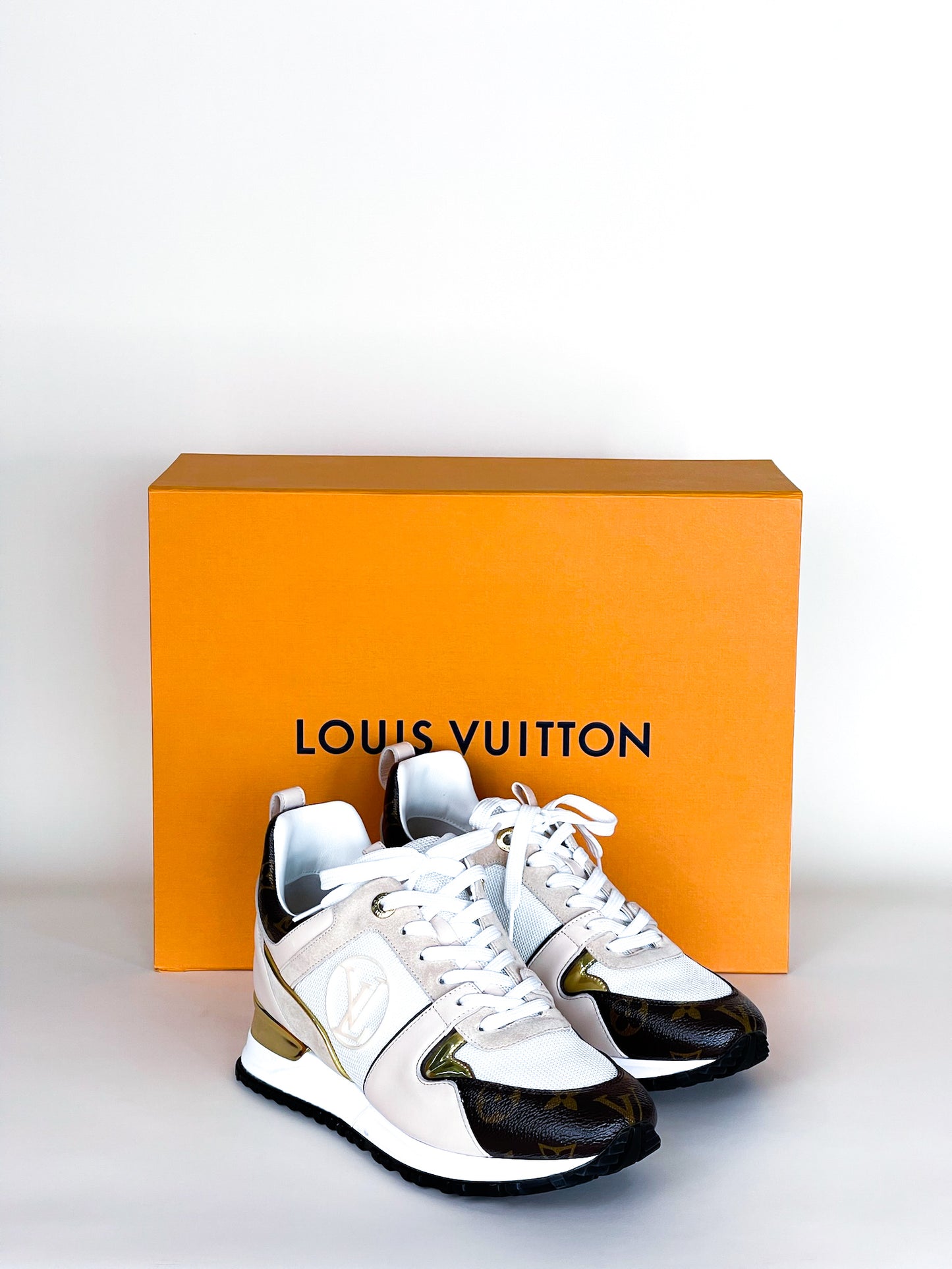 Louis Vuitton Run Away Monogram Sneakers Size 38