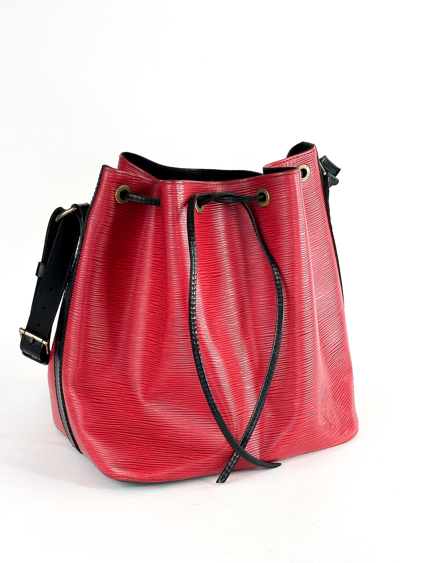 Louis Vuitton Epi Petit Bi-Color Noe Castillan Red Black