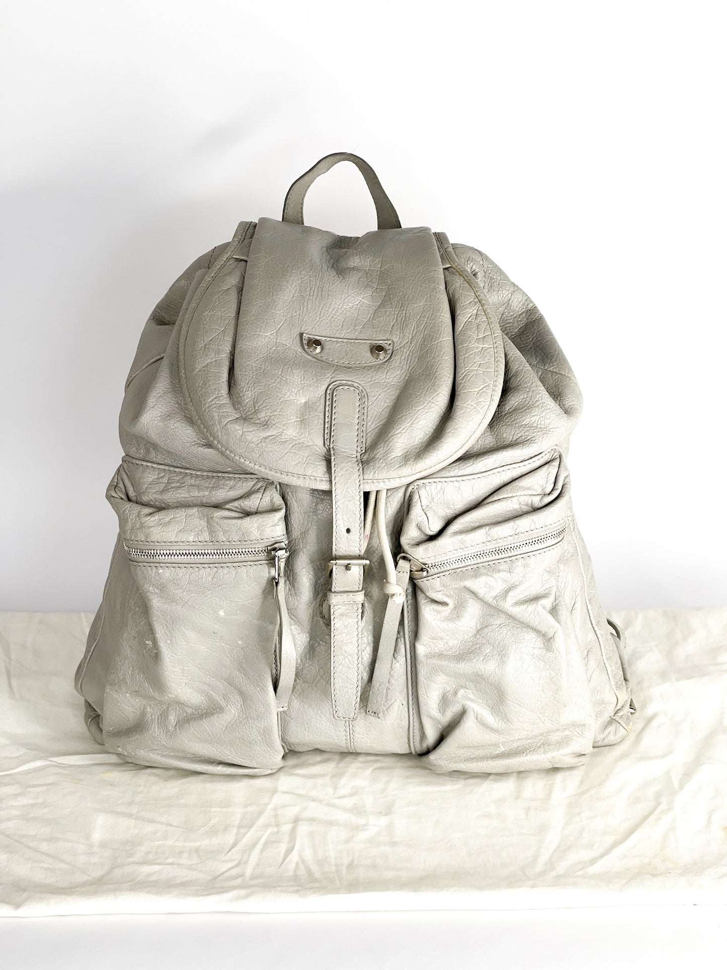 Balenciaga Backpack in Grey Leather