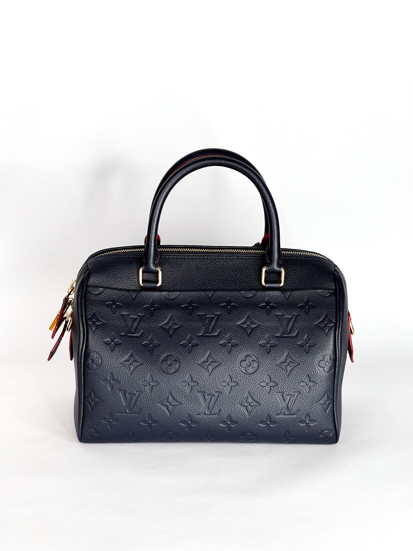 Louis Vuitton Speedy Bandouliere 25 Empreinte Leather Navy Blue