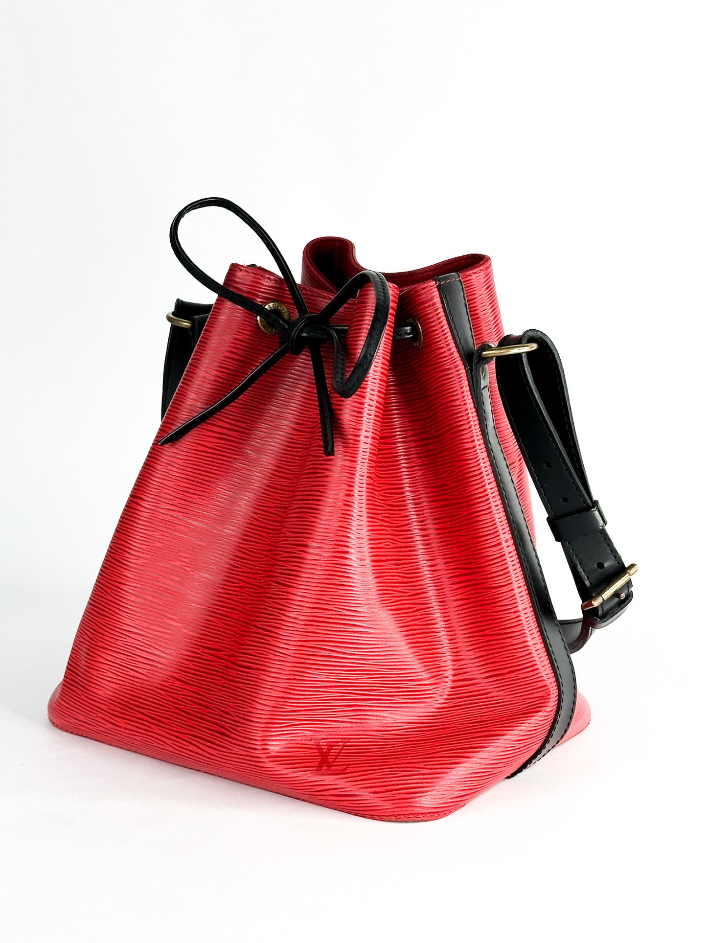 Louis Vuitton Epi Petit Bi-Color Noe Castillan Red Black