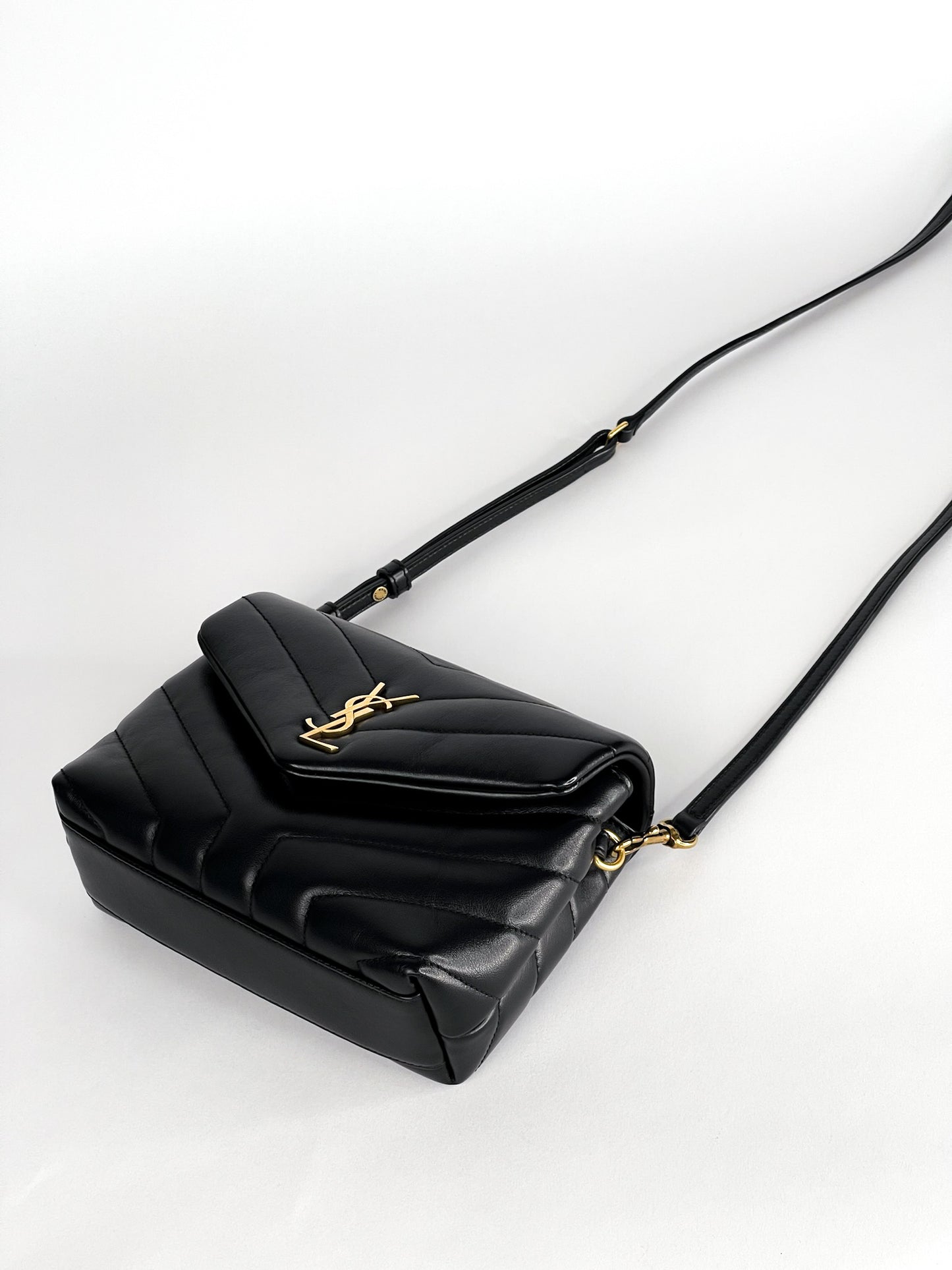 Saint Laurent Matelasse Calfskin Monogram LouLou Toy Crossbody Bag