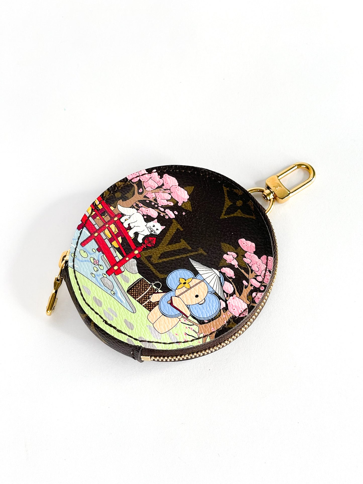 Louis Vuitton Round Coin Purse Monogram Vivienne Wisteria Pink