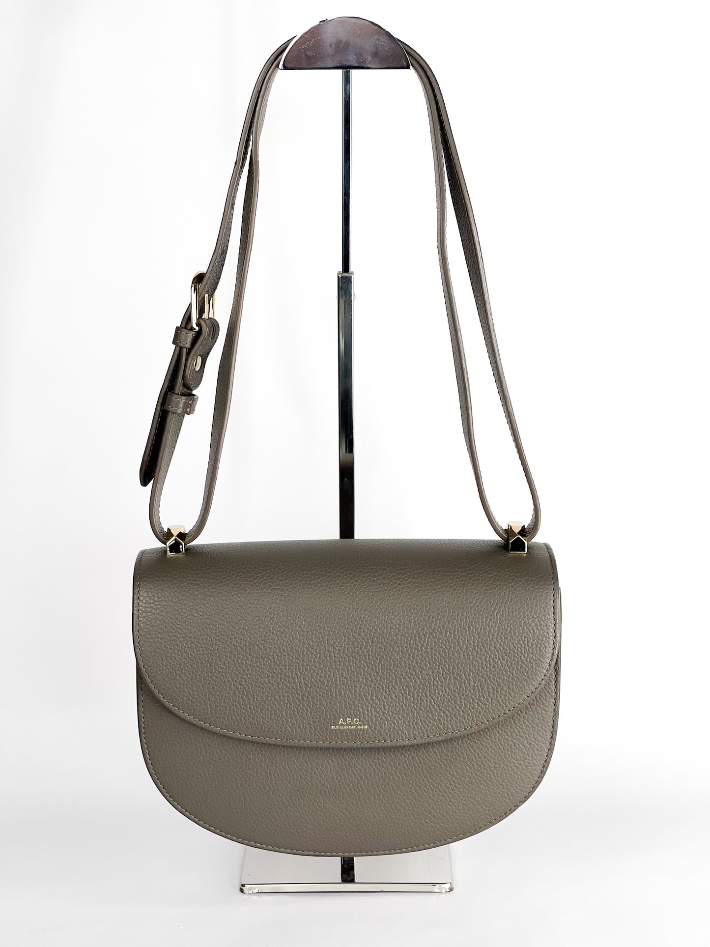 A.P.C Geneve Flap Shoulder Bag Grey