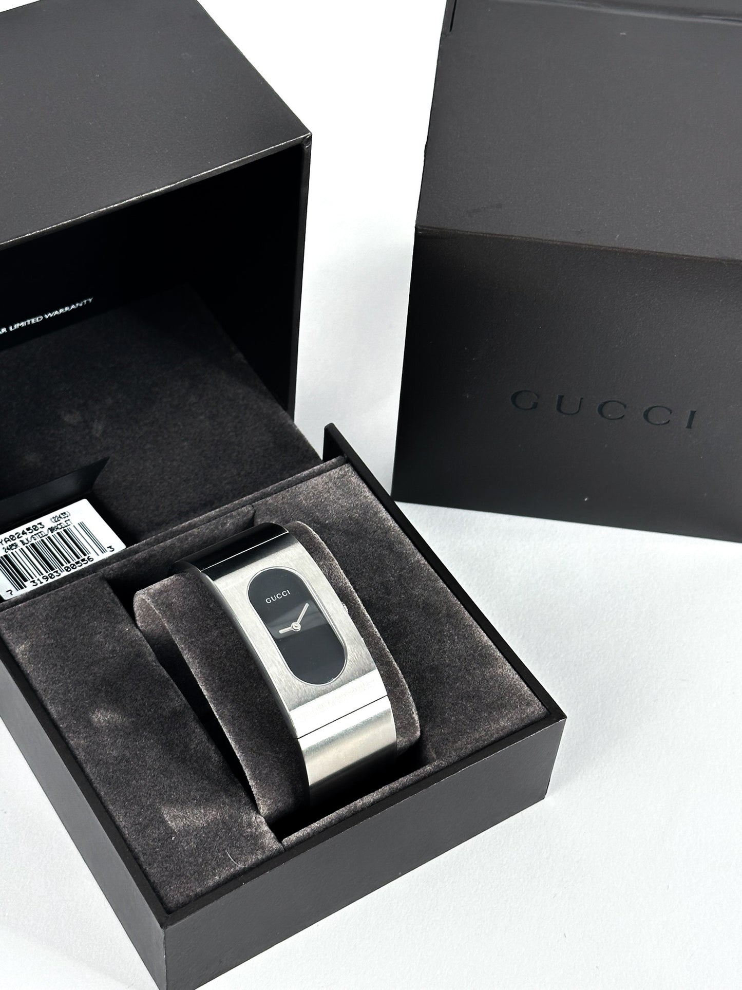 Gucci Silver Cuff Bangle Watch