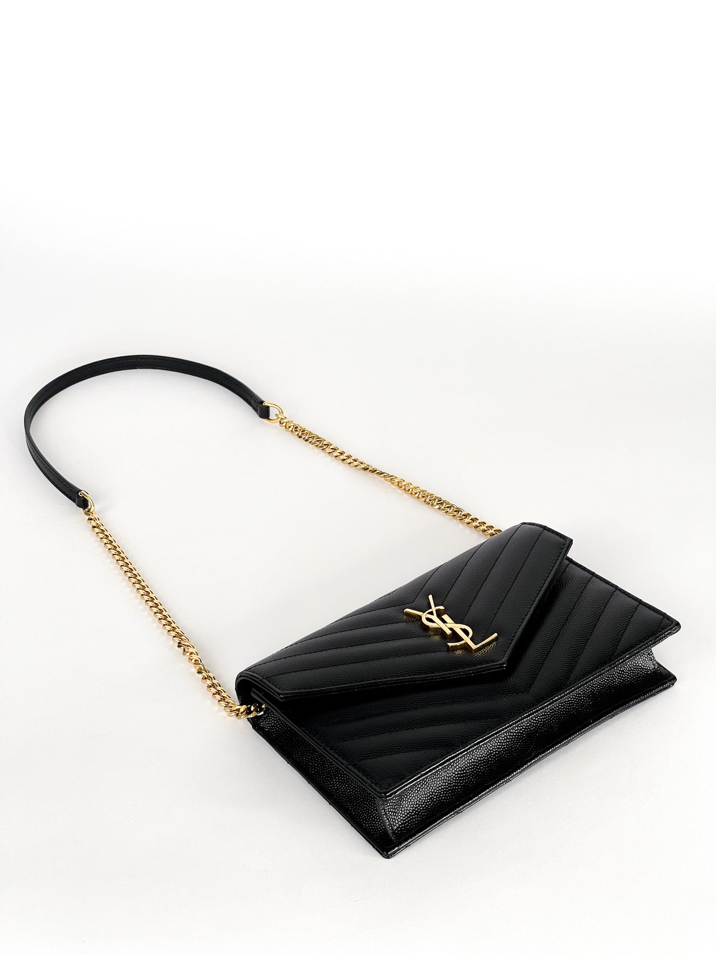 Saint Laurent Matelassé Wallet on Chain