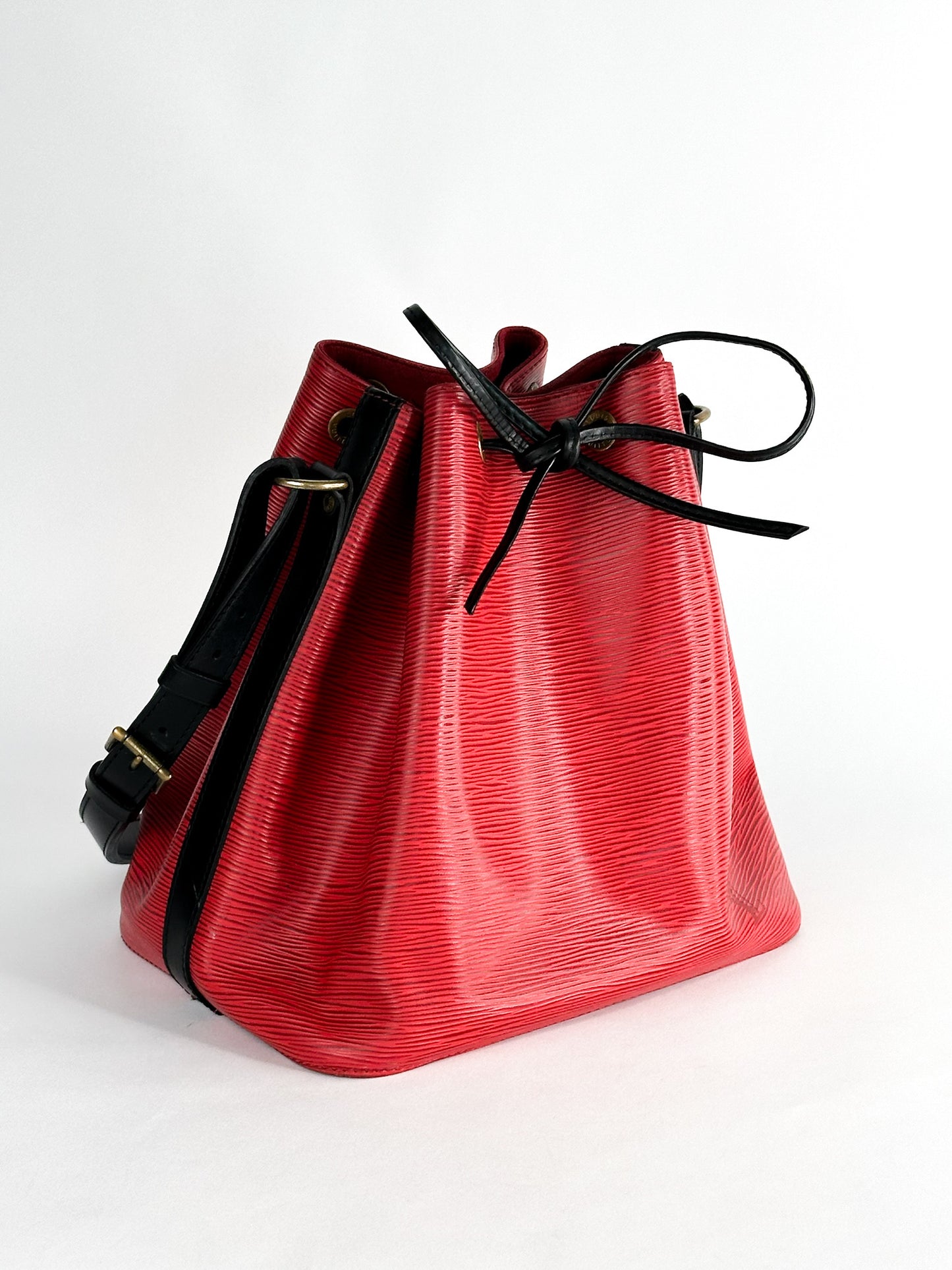 Louis Vuitton Epi Petit Bi-Color Noe Castillan Red Black