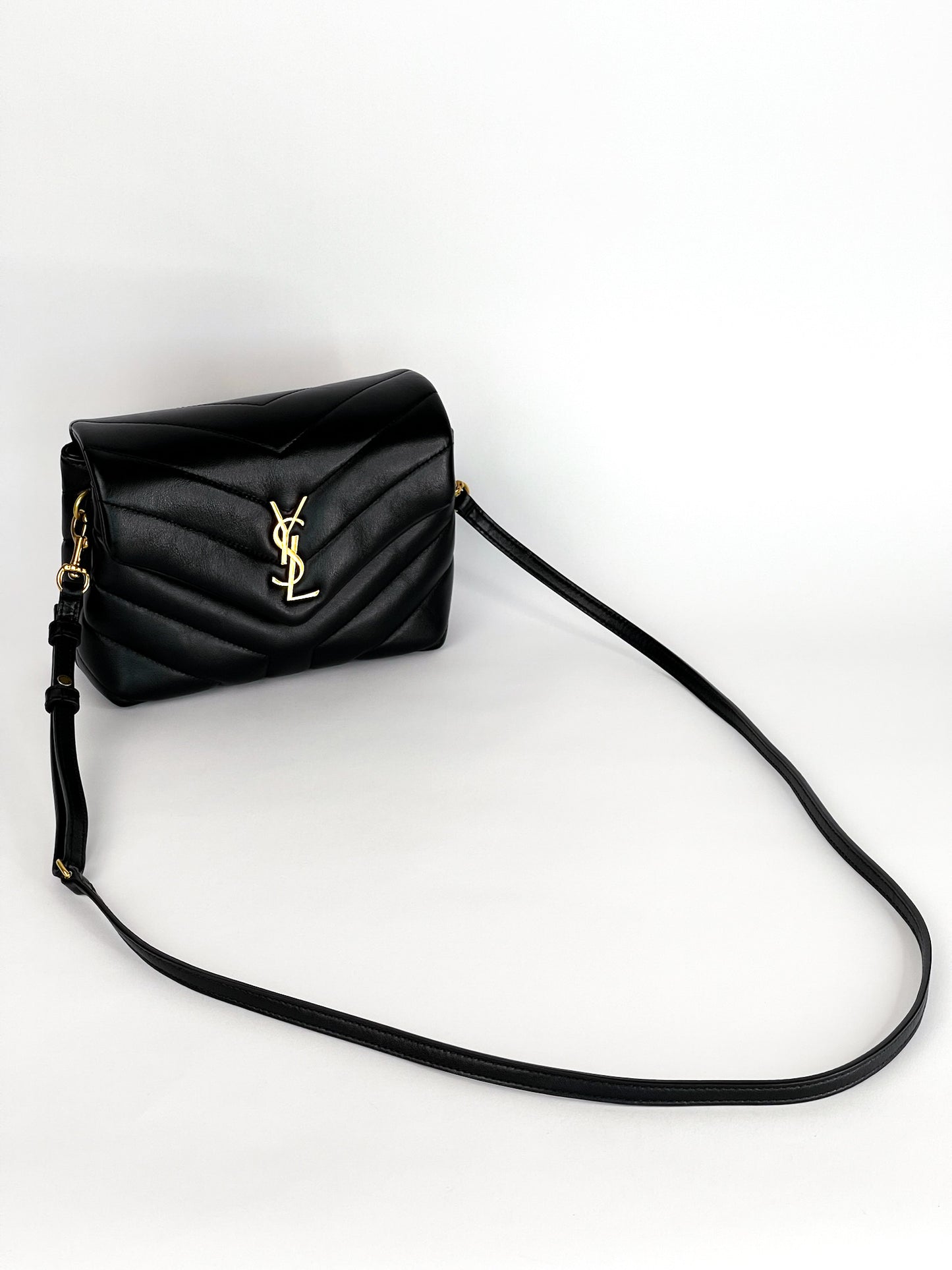 Saint Laurent Matelasse Calfskin Monogram LouLou Toy Crossbody Bag