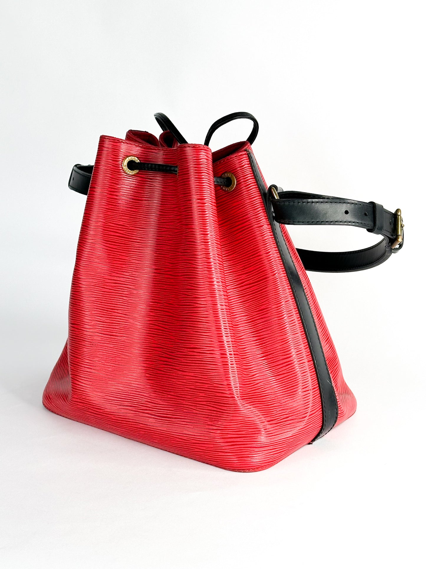 Louis Vuitton Epi Petit Bi-Color Noe Castillan Red Black