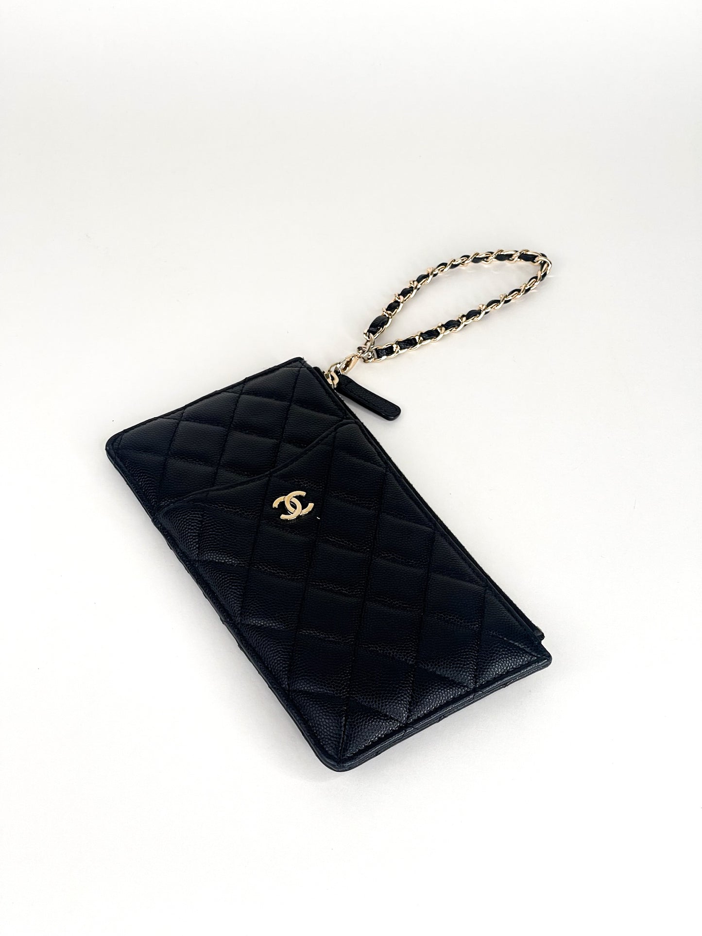 Chanel Caviar Quilted Long Wallet Pouch