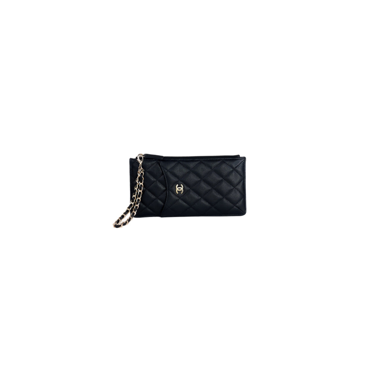 Chanel Caviar Quilted Long Wallet Pouch