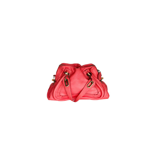 Chloe Leather Paradise Pink Pebbled Leather Small Paraty Bag