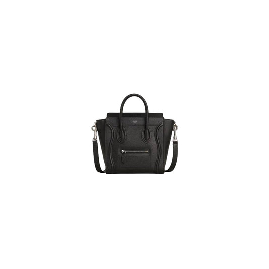 Celine Nano Luggage Bag In Drummed Calfskin Leather