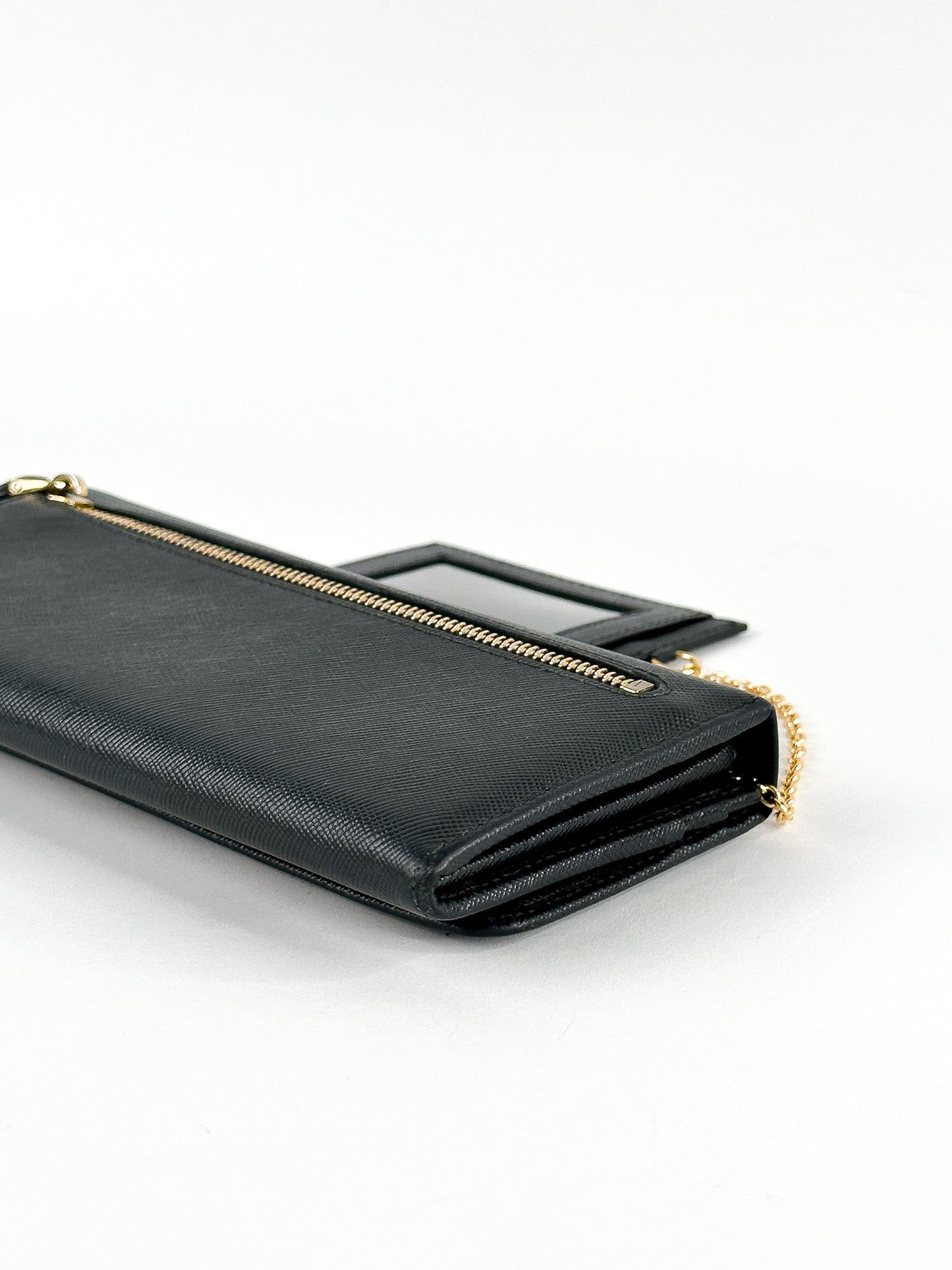 Prada Saffiano Continental Flap Long Wallet