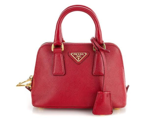 Prada Mini Saffiano Promenade Bag, Red