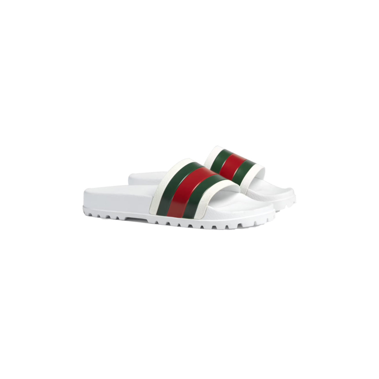 Gucci Web Stripped Slides